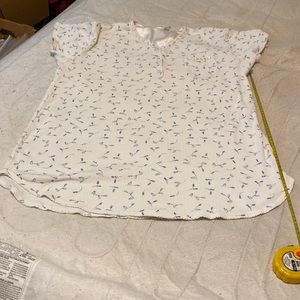 Women’s MOMENTS Lt.Yellow w/ Floral Print Nightie, Size M